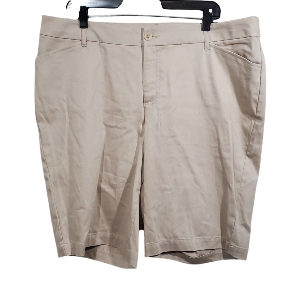 ST.‎ John's Bay khaki Bermuda shorts plus size 20W